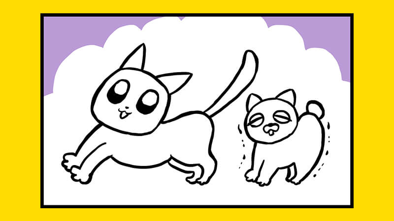 猫たちのイラスト